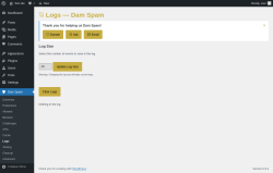 Page screenshot: Dam Spam &rarr; Logs