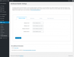 Page screenshot: Settings &rarr; DashboardBuilder