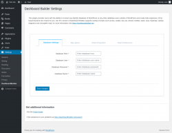Page screenshot: Settings &rarr; DashboardBuilder