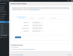 Page screenshot: Settings &rarr; DashboardBuilder