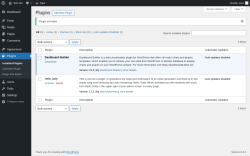 Page screenshot: Plugins &lsaquo; Test site &mdash; WordPress