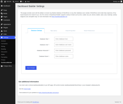 Page screenshot: Settings &rarr; DashboardBuilder