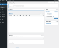 Page screenshot: Page Part &rarr; add Page Part