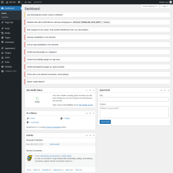Page screenshot: Dashboard &lsaquo; Test site &mdash; WordPress