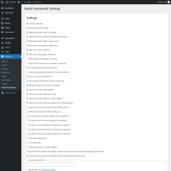 Page screenshot: Settings &rarr; Dashi Framework