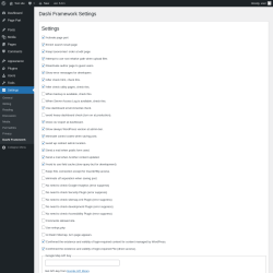 Page screenshot: Settings &rarr; Dashi Framework