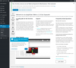 Page screenshot: Tables by Supsystic