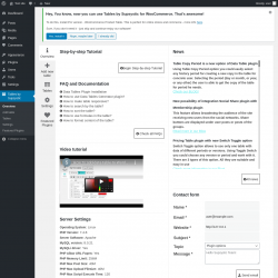 Page screenshot: Tables by Supsystic → Overview