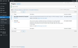 Page screenshot: Plugins ‹ Test site — WordPress