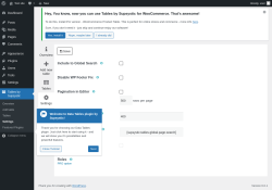 Page screenshot: Tables by Supsystic → Settings
