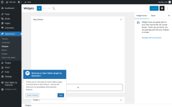 Page screenshot: Widgets ‹ Test site — WordPress