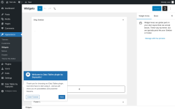 Page screenshot: Widgets ‹ Test site — WordPress