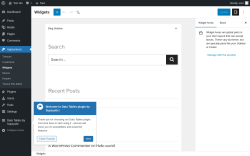 Page screenshot: Widgets ‹ Test site — WordPress