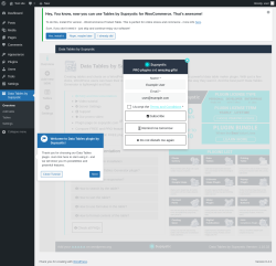 Page screenshot: Data Tables by Supsystic → Overview