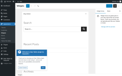 Page screenshot: Widgets ‹ Test site — WordPress