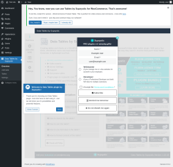 Page screenshot: Data Tables by Supsystic → Overview
