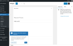 Page screenshot: Widgets ‹ Test site — WordPress