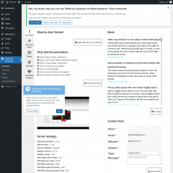 Page screenshot: Tables by Supsystic → Overview