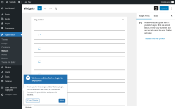 Page screenshot: Widgets ‹ Test site — WordPress