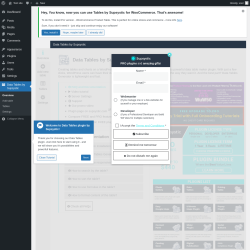 Page screenshot: Data Tables by Supsystic → Overview