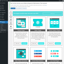 Page screenshot: Tables by Supsystic → Featured Plugins