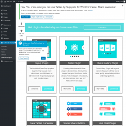 Page screenshot: Tables by Supsystic → Featured Plugins
