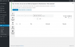 Page screenshot: Tables by Supsystic → Tables