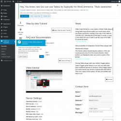 Page screenshot: Tables by Supsystic → Overview