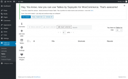 Page screenshot: Tables by Supsystic → Tables