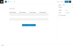 Page screenshot: Tables → Add New Table
