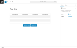 Page screenshot: Tables → Add New Table