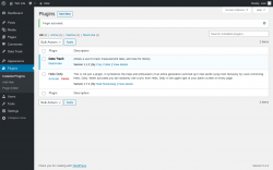 Page screenshot: Plugins &lsaquo; Test site &mdash; WordPress