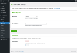 Page screenshot: Settings → DataAgent