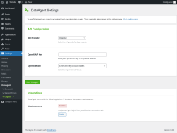 Page screenshot: Settings → DataAgent