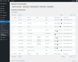 Page screenshot: Tools → Database Anonymization