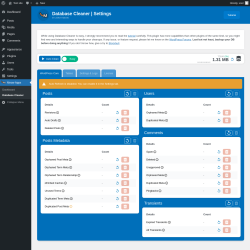 Page screenshot: Meow Apps &rarr; Database Cleaner
