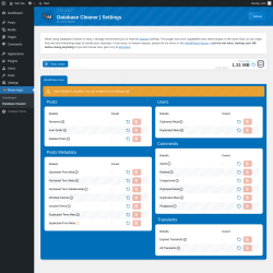 Page screenshot: Meow Apps &rarr; Database Cleaner