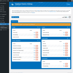 Page screenshot: Meow Apps &rarr; Database Cleaner