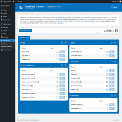 Page screenshot: Meow Apps &rarr; Database Cleaner