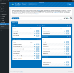 Page screenshot: Meow Apps &rarr; Database Cleaner