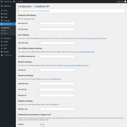Page screenshot: Datafeedr API