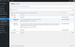 Page screenshot: Plugins ‹ Test site — WordPress