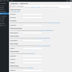 Page screenshot: Datafeedr API