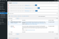 Page screenshot: Plugins ‹ Test site — WordPress