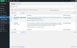 Page screenshot: Plugins &lsaquo; Test site &mdash; WordPress