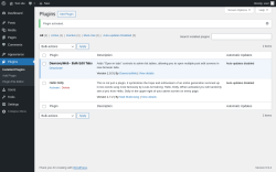 Page screenshot: Plugins &lsaquo; Test site &mdash; WordPress