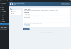 Page screenshot: Tutorial Videos &rarr; Manage Tutorials