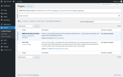 Page screenshot: Plugins &lsaquo; Test site &mdash; WordPress