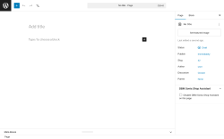 Page screenshot: Add Page &lsaquo; Test site &mdash; WordPress