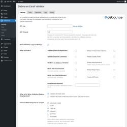 Page screenshot: DeBounce